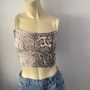 Snake print crop